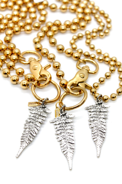 Fern Leaf Charm Convertible Gold Chain Necklace