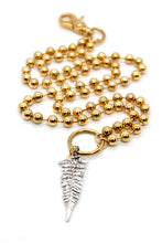 Load image into Gallery viewer, Fern Leaf Charm Convertible Gold Chain Necklace
