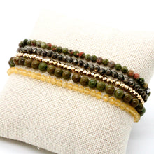 Load image into Gallery viewer, Semi Precious Stone and Crystal Mix Luxury Stack Bracelet - BL-Eureka
