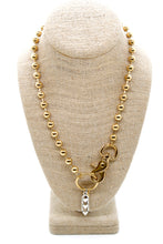 Load image into Gallery viewer, Triple Heart Charm Convertible Gold Chain Necklace

