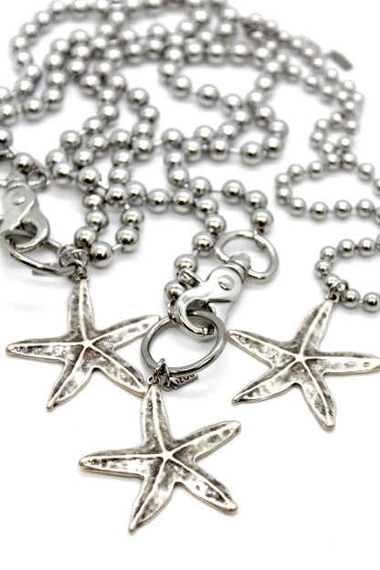 Starfish Convertible Silver Chain Necklace