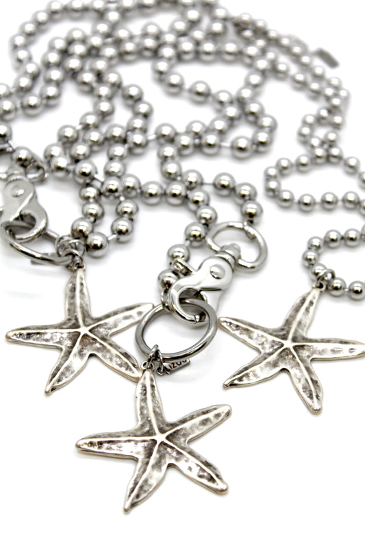 Starfish Convertible Silver Chain Necklace