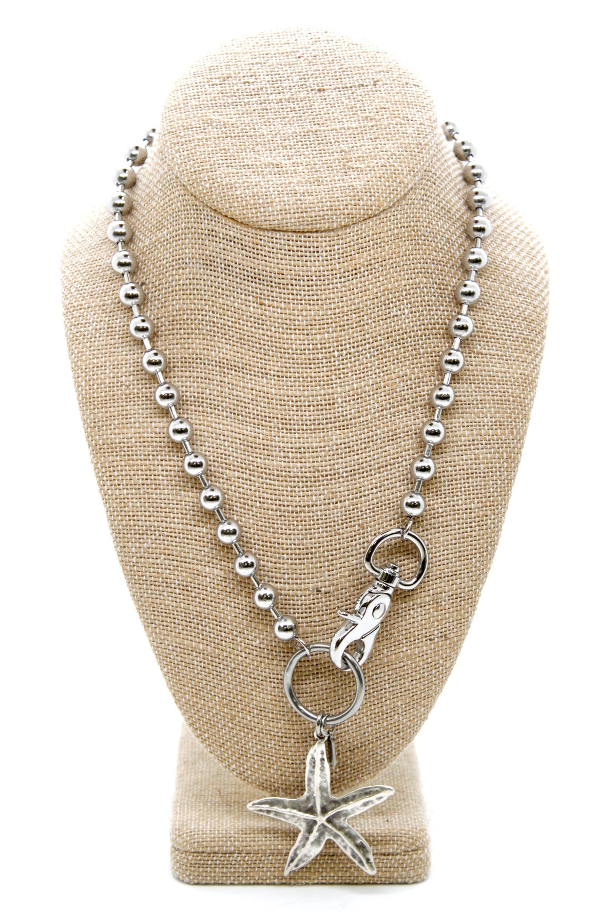 Starfish Convertible Silver Chain Necklace