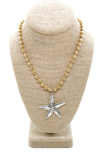 Load image into Gallery viewer, Starfish Convertible Gold Chain Necklace

