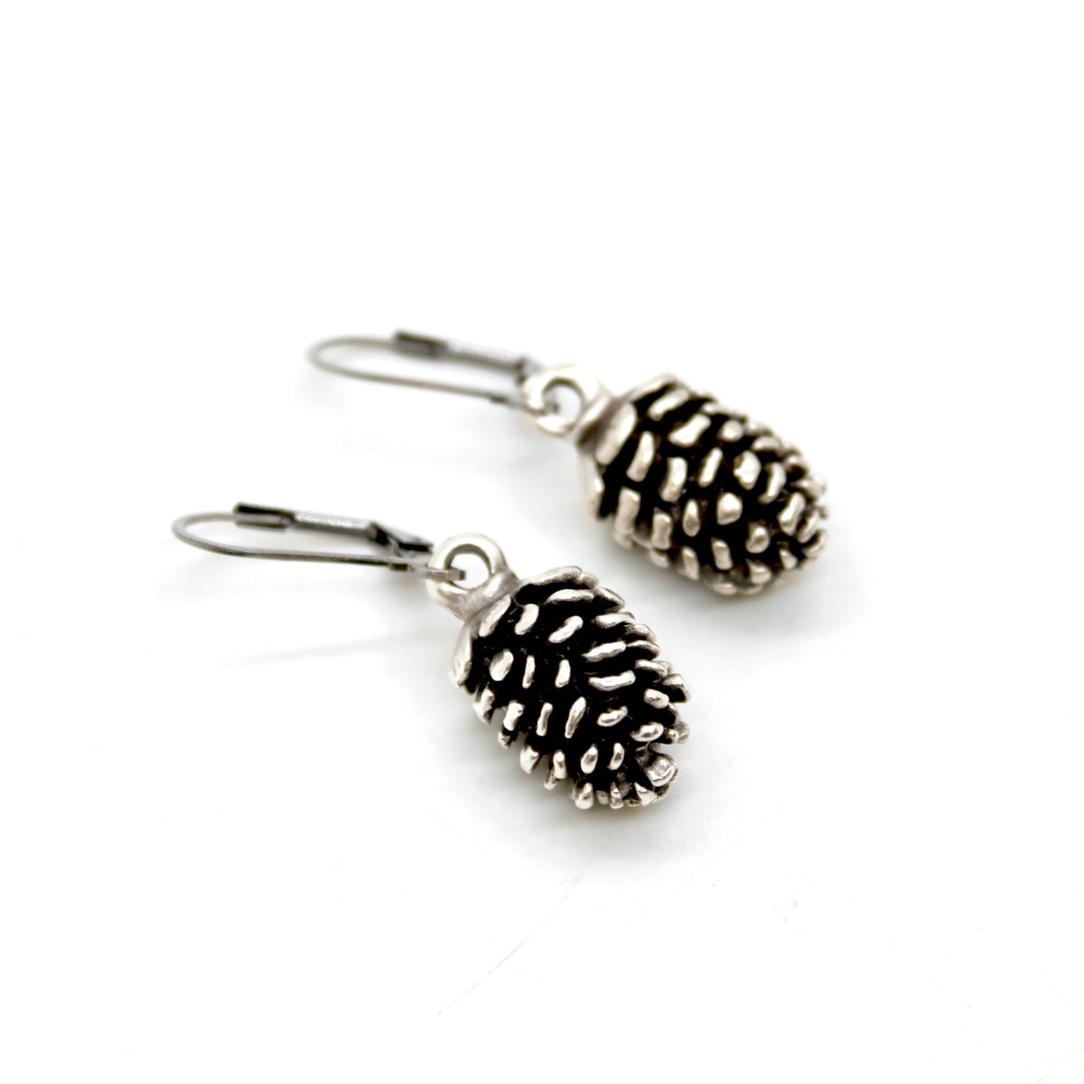 Miniature Pinecone Charm Earrings - E9-36580