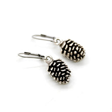 Load image into Gallery viewer, Miniature Pinecone Charm Earrings - E9-36580
