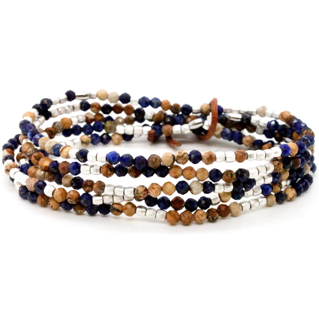 Semi Precious Stone Mix Luxury Stack Bracelet - BL-Genesis