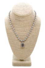 Load image into Gallery viewer, Miniature Pinecone Convertible Silver Chain Necklace
