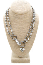 Load image into Gallery viewer, Artsy Silver Charm Convertible Silver Chain Necklace
