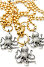 Load image into Gallery viewer, Octopus Charm Convertible Gold Chain Necklace
