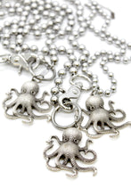 Load image into Gallery viewer, Octopus Charm Convertible Silver Chain Necklace
