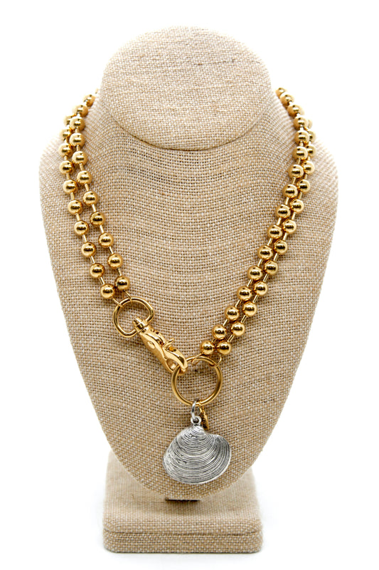 Luxury Seashell Charm Convertible Gold Chain Necklace