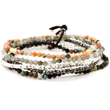 Load image into Gallery viewer, Semi Precious Stone Mix Luxury Stack Bracelet - BL-Pine
