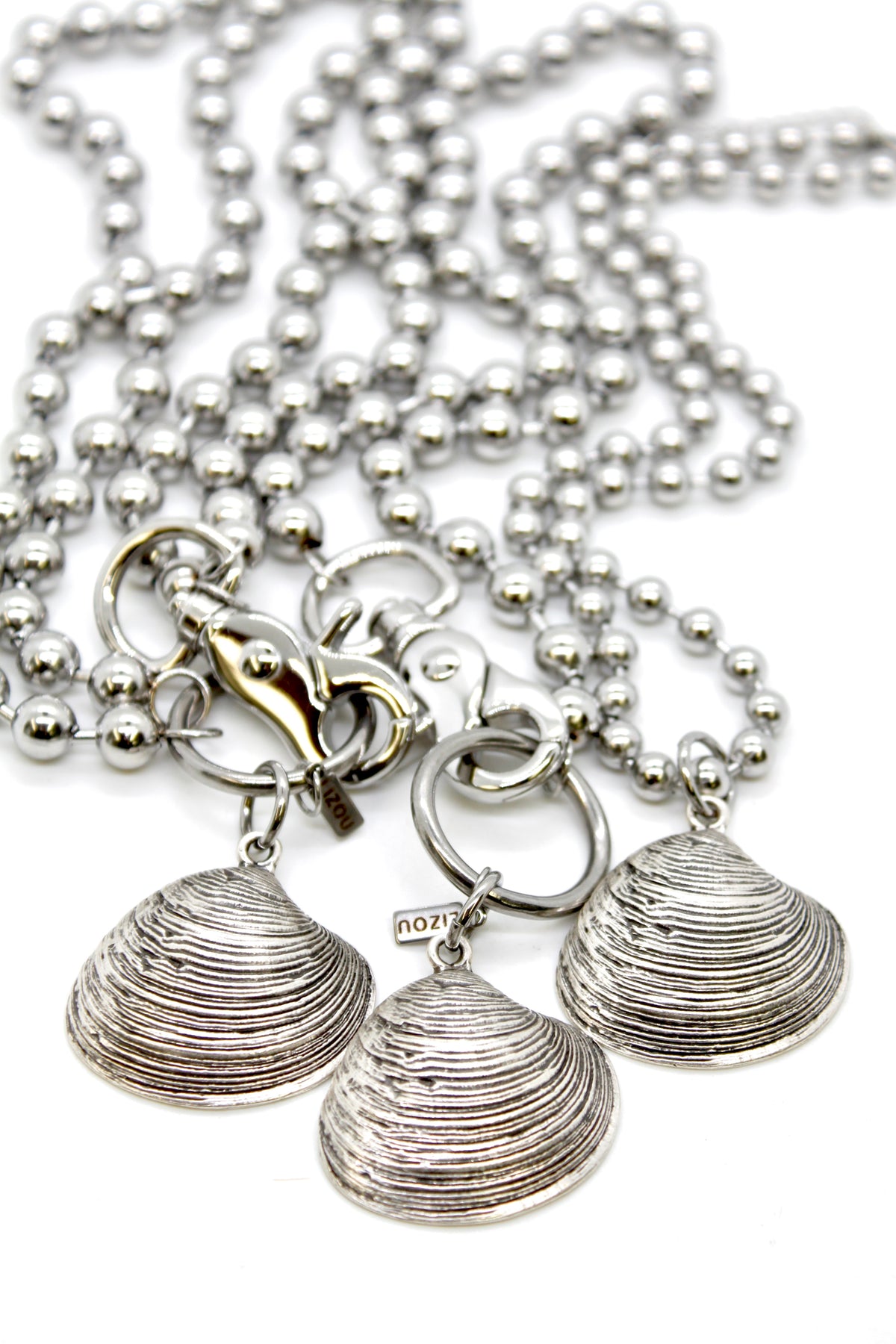 Luxury Seashell Charm Convertible Silver Chain Necklace