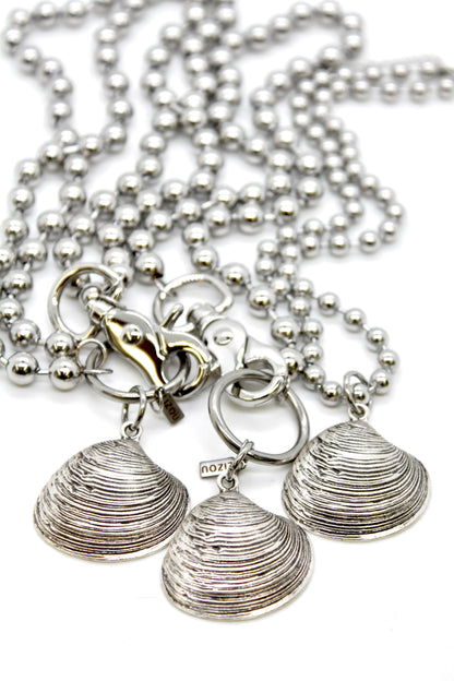 Luxury Seashell Charm Convertible Silver Chain Necklace