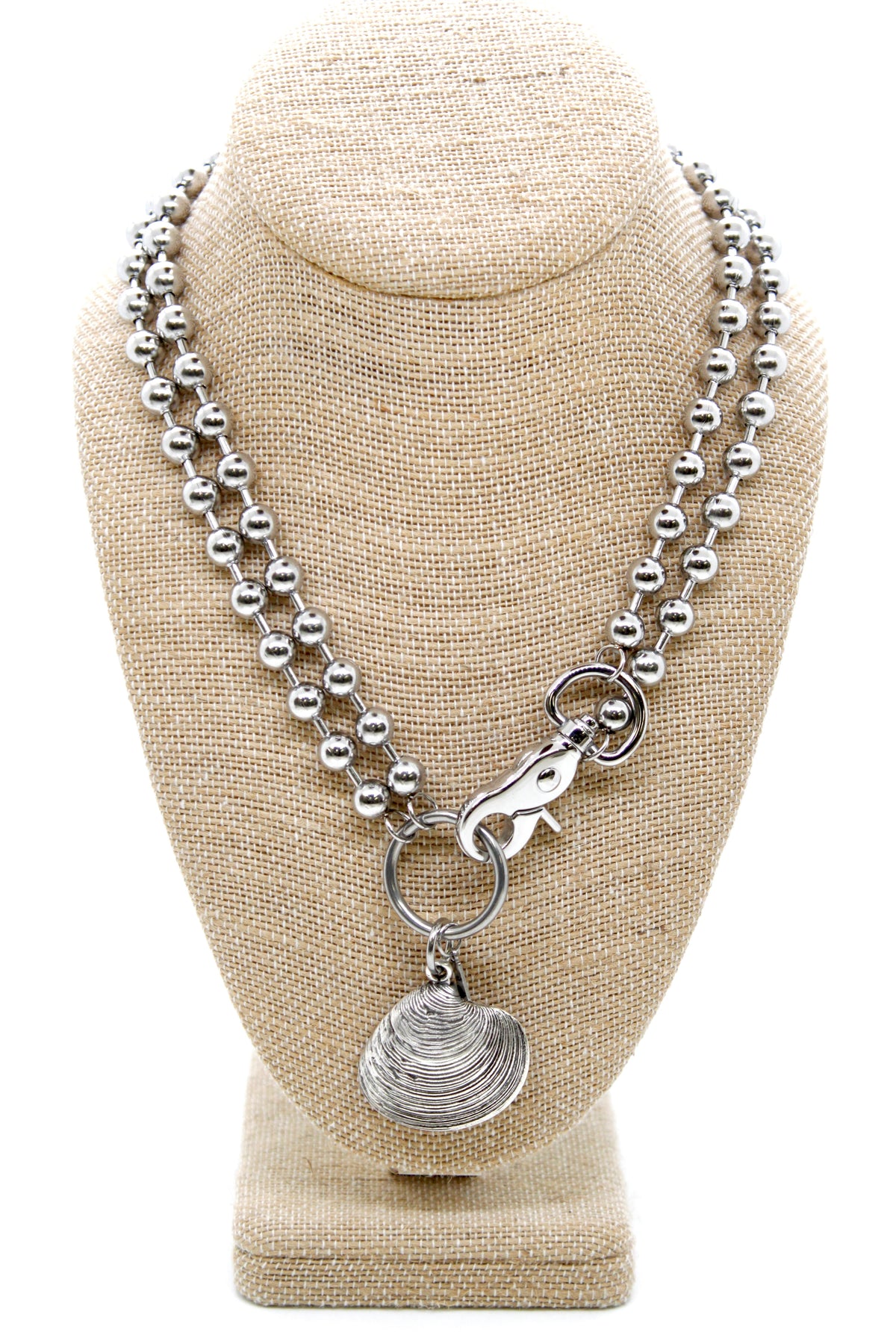 Luxury Seashell Charm Convertible Silver Chain Necklace