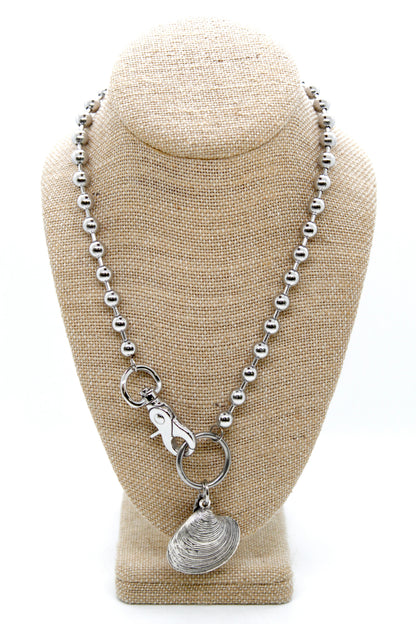 Luxury Seashell Charm Convertible Silver Chain Necklace