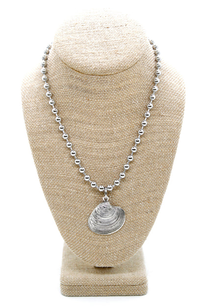 Luxury Seashell Charm Convertible Silver Chain Necklace