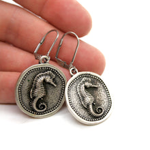 Load image into Gallery viewer, Seahorse Charm Earrings - E9-36270
