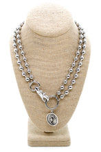 Load image into Gallery viewer, Seahorse Charm Convertible Silver Chain Necklace
