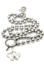 Load image into Gallery viewer, Gingko Leaf Charm Convertible Silver Chain Necklace
