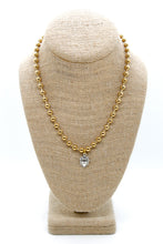 Load image into Gallery viewer, Mini Silver Heart Flower Charm Convertible Gold Chain Necklace
