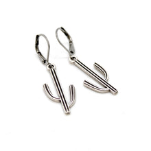 Load image into Gallery viewer, Modern Cactus Charm Earrings - E9-24519

