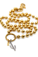 Load image into Gallery viewer, Modern Cactus Charm Convertible Gold Chain Necklace
