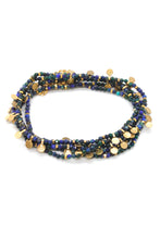 Load image into Gallery viewer, Museum Style Sodalite Stone Mix Necklace with 24K Gold Plate Mini Charms -French Flair Collection- N2-2334

