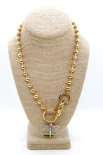Load image into Gallery viewer, Small Dragonfly Charm Convertible Gold Chain Necklace
