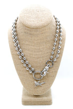 Load image into Gallery viewer, Bird on Branch Charm Convertible Silver Chain Necklace

