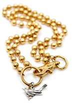 Load image into Gallery viewer, Bird on a Branch Charm Convertible Gold Chain Necklace
