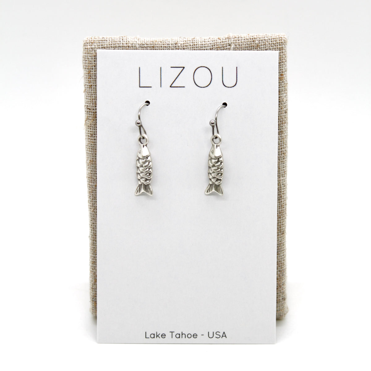 Tiny Fish Charm Earrings - E9-27398