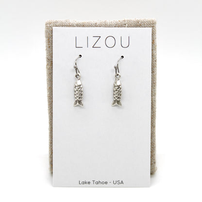 Tiny Fish Charm Earrings - E9-27398