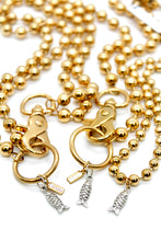Load image into Gallery viewer, Tiny Fish Charm Convertible Gold Chain Necklace
