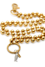Load image into Gallery viewer, Tiny Fish Charm Convertible Gold Chain Necklace
