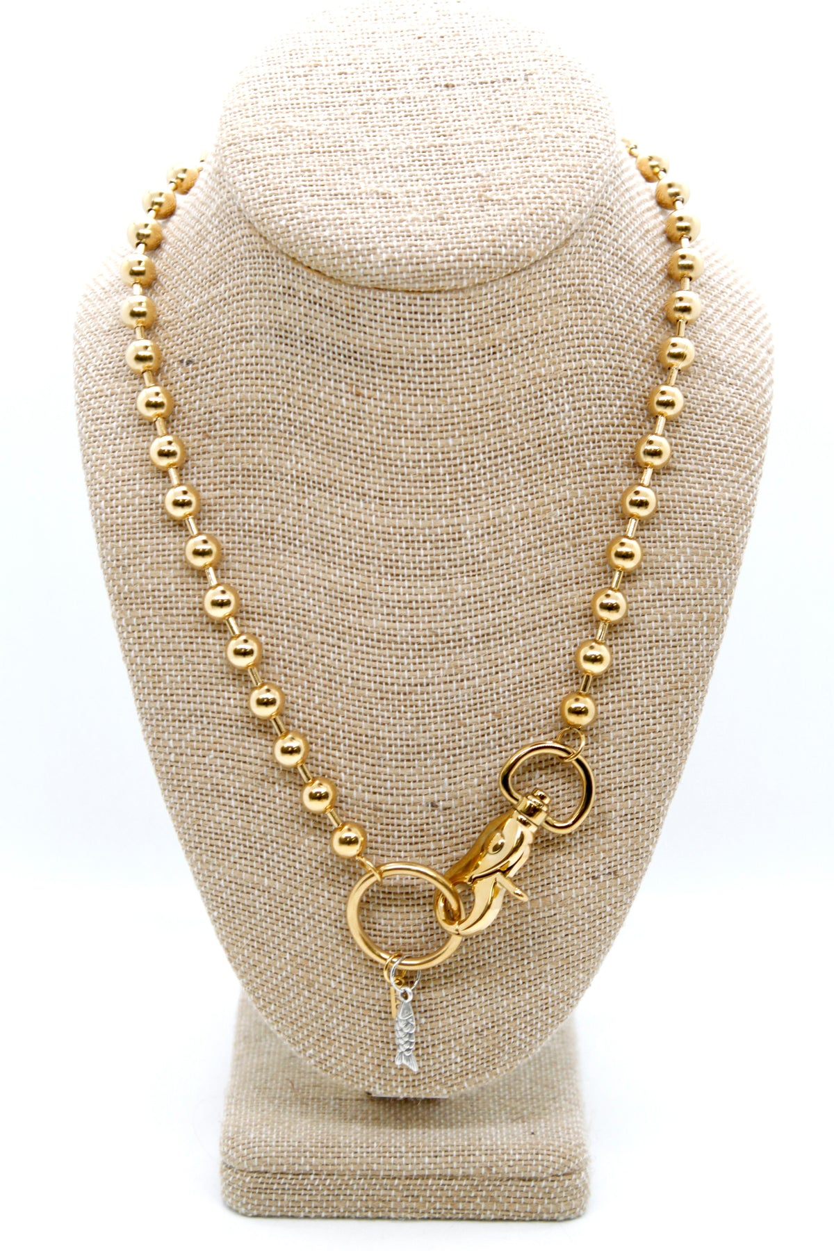 Tiny Fish Charm Convertible Gold Chain Necklace
