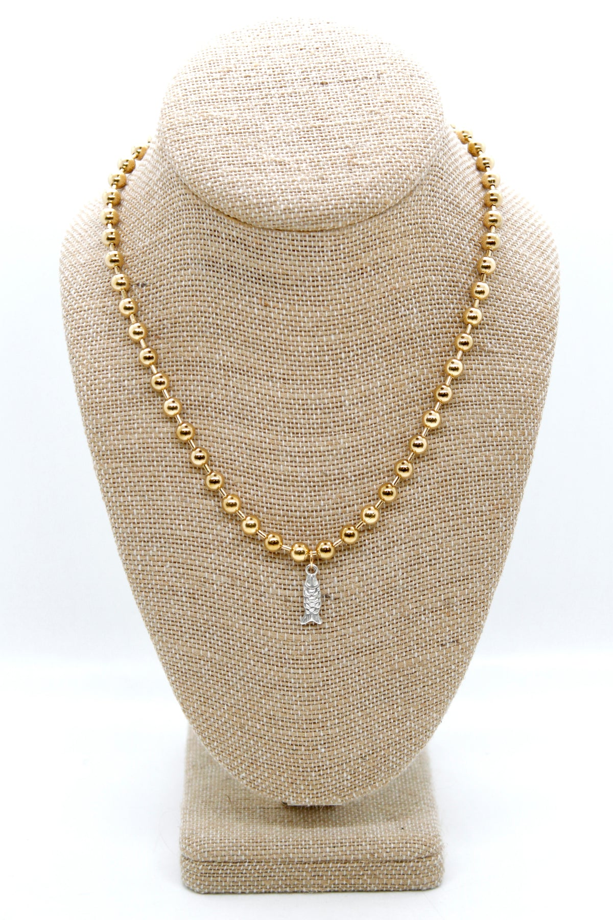 Tiny Fish Charm Convertible Gold Chain Necklace
