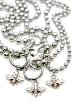Load image into Gallery viewer, Queen Bee Convertible Silver Chain Necklace
