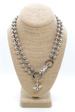 Load image into Gallery viewer, Queen Bee Convertible Silver Chain Necklace
