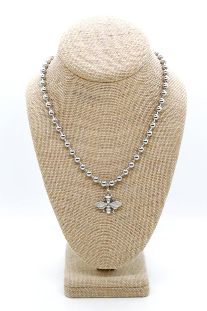 Queen Bee Convertible Silver Chain Necklace
