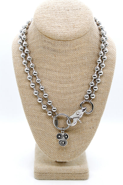 Coral Reef Charm Convertible Silver Chain Necklace