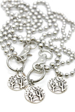 Load image into Gallery viewer, Desert Cactus Night Charm Convertible Silver Chain Necklace
