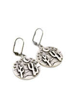 Load image into Gallery viewer, Desert Cactus Night Charm Convertible Silver Chain Necklace
