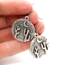 Load image into Gallery viewer, Desert Cactus Night Charm Earrings - E9-35161
