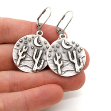 Load image into Gallery viewer, Desert Cactus Night Charm Earrings - E9-35161
