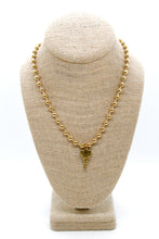 Load image into Gallery viewer, Brass Elongated Heart Charm Convertible Gold Chain Necklace
