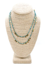 Load image into Gallery viewer, Museum Style Apatite Stone Mix Necklace with 24K Gold Plate Mini Charms -French Flair Collection- N2-2314
