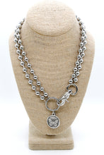 Load image into Gallery viewer, Butterfly Insect Charm Convertible Silver Chain Necklace
