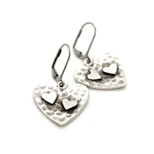 Load image into Gallery viewer, Hammered Hearts Earrings - E9-37338
